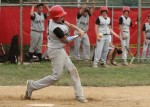 Pony League baseball Struthers St. Anthony 9 (Gray), Morgan Oil (Red) 3